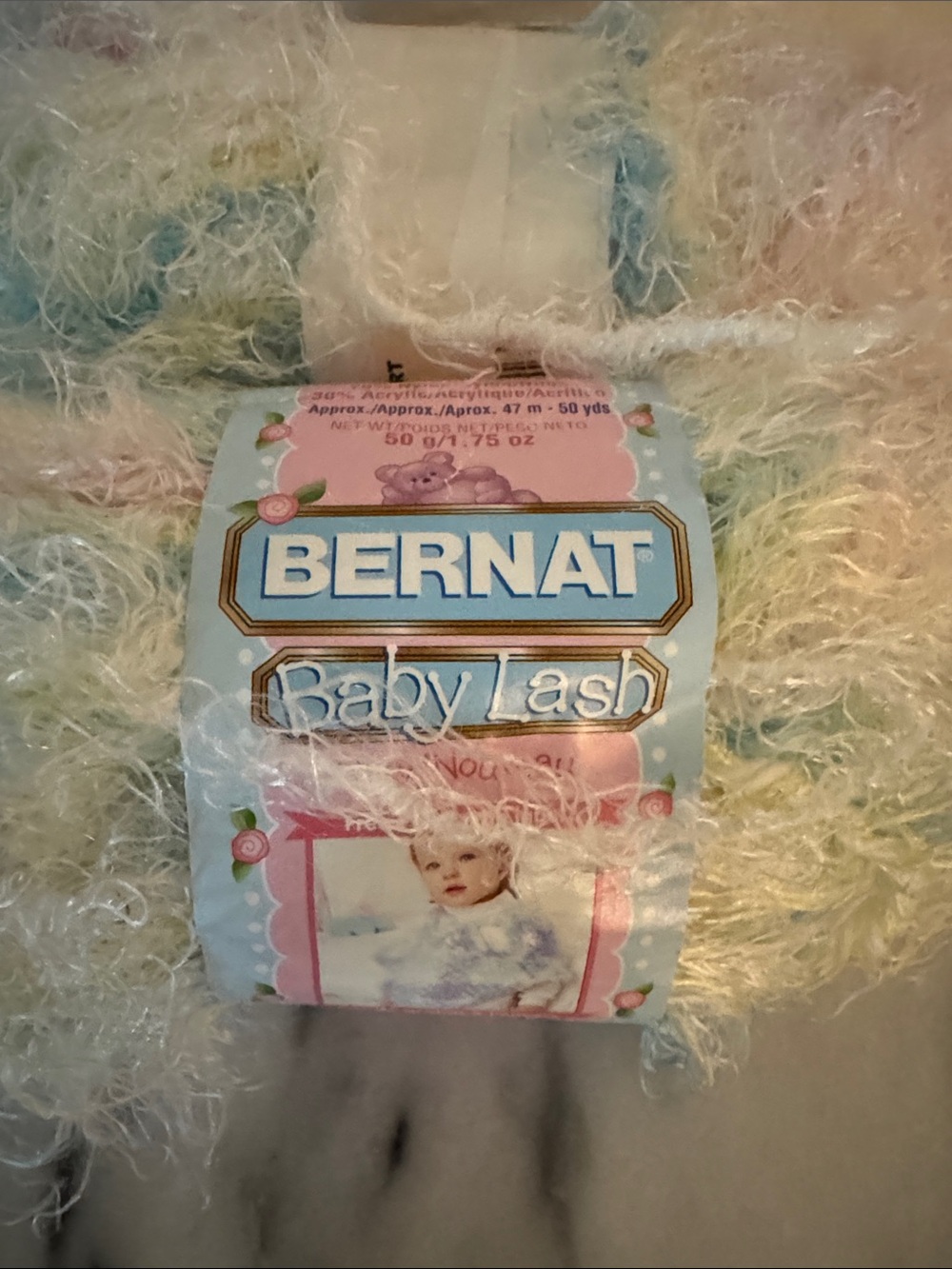 Bernat Baby Lash Eyelash Yarn - Pastel Multi - NWT- lot of 2